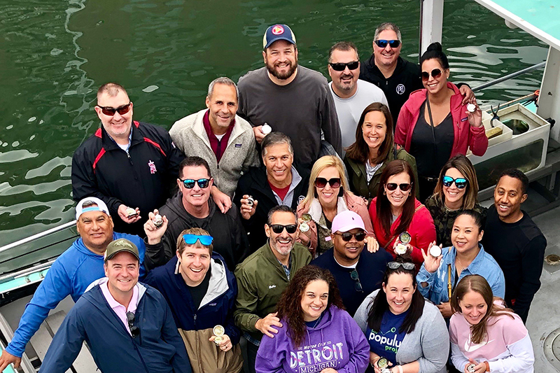 A group picture of Populus Group Sherpas in Portland, Maine for the annual Sherpa Trip. This photo is from the 2019 Sherpa Trip.